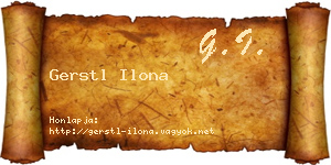 Gerstl Ilona névjegykártya